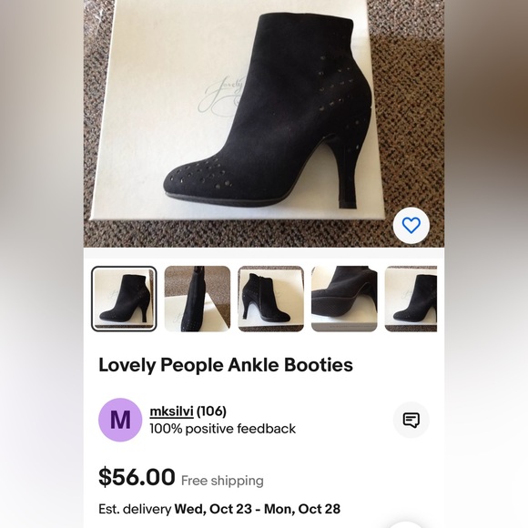 Lovely People Patent And Suede Heeled Boots - Picture 4 of 9